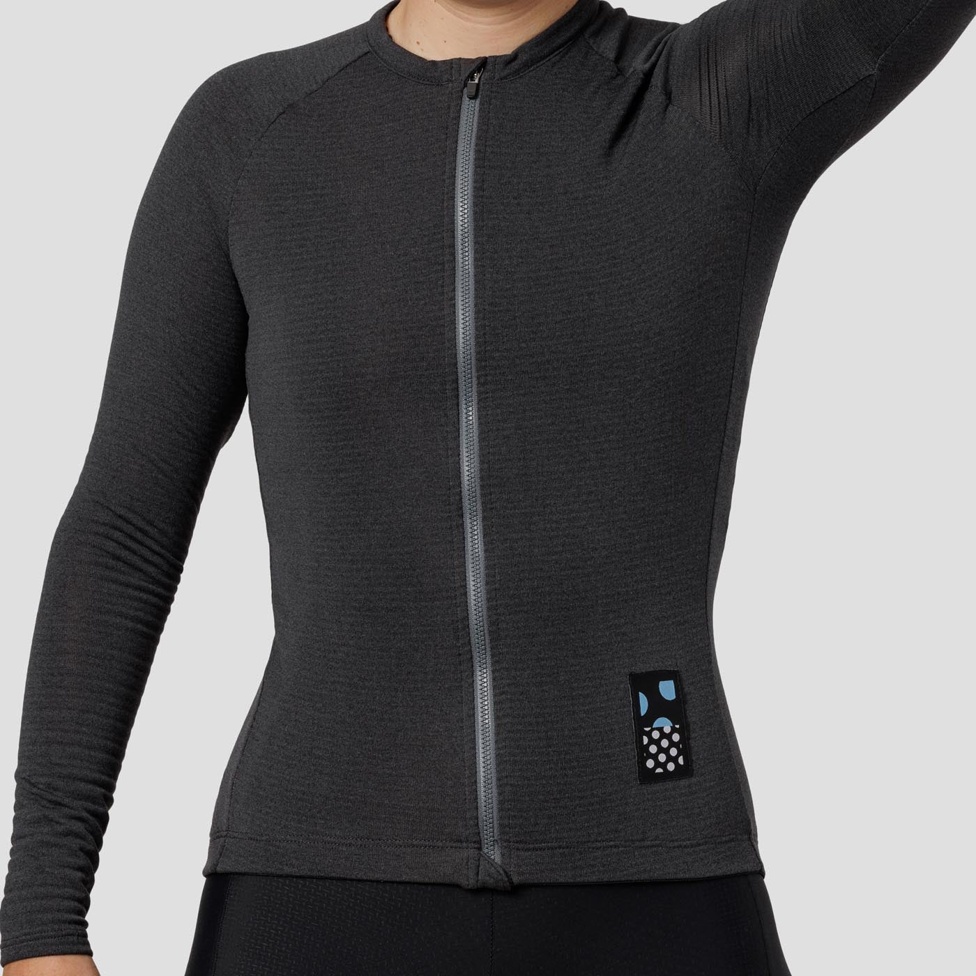 Women's Long Sleeve Micro Grid Jersey - Charcoal – Ornot Online Store